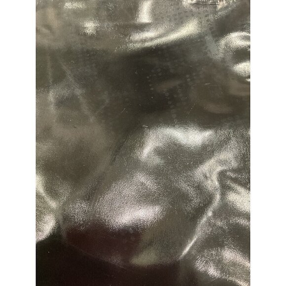 Bloomingdale’s Shiny Black Leopard Print Lined Tote - Picture 4 of 7